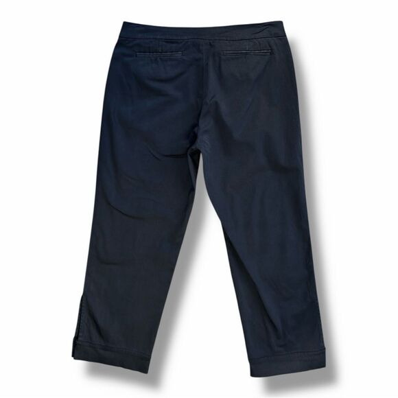 Soft Surroundings Black Chino Capri Pants Sz M - Picture 4 of 11